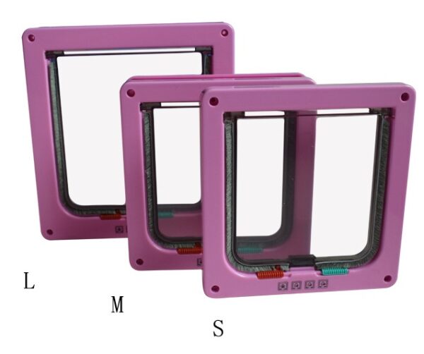 4 Way Lockable Pet Door Security Flap Door ABS Plastic - Image 8