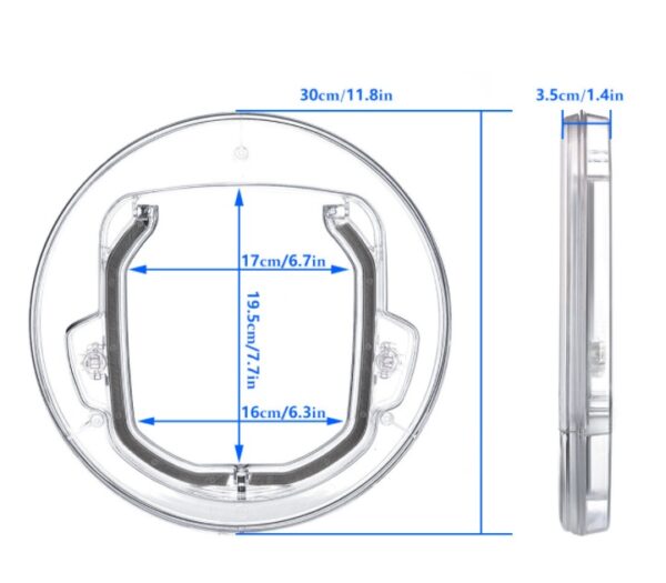 Round Pet Door For Cats Small Dogs Cat Door Flap Door For Screen Glass - Image 7